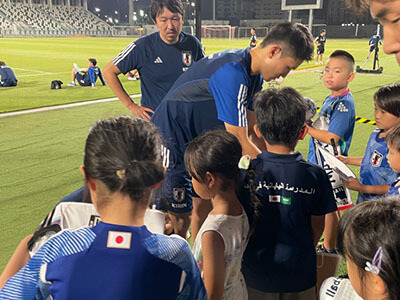 画像：サッカー日本代表との交流会4枚目